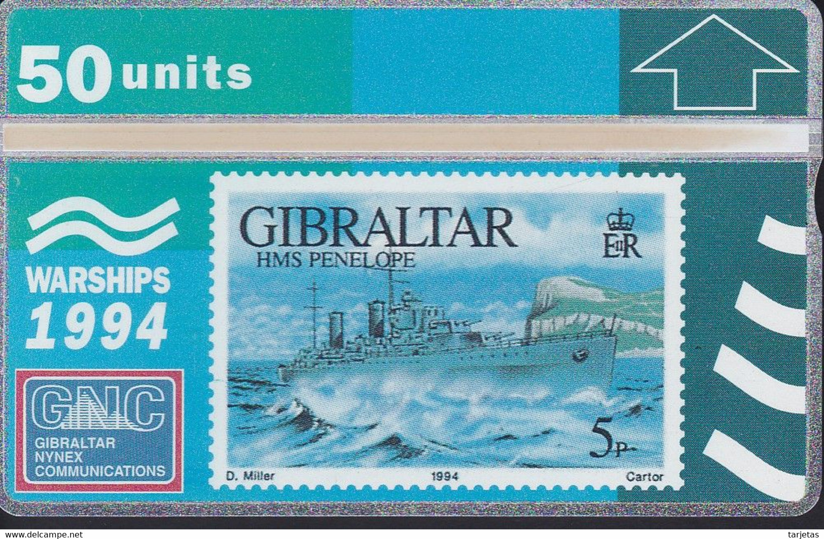 Nº 29 TARJETA DE GIBRALTAR DEL BARCO HMS PENELOPE (409A)  (NUEVA-MINT) SELLO-STAMP - Gibraltar