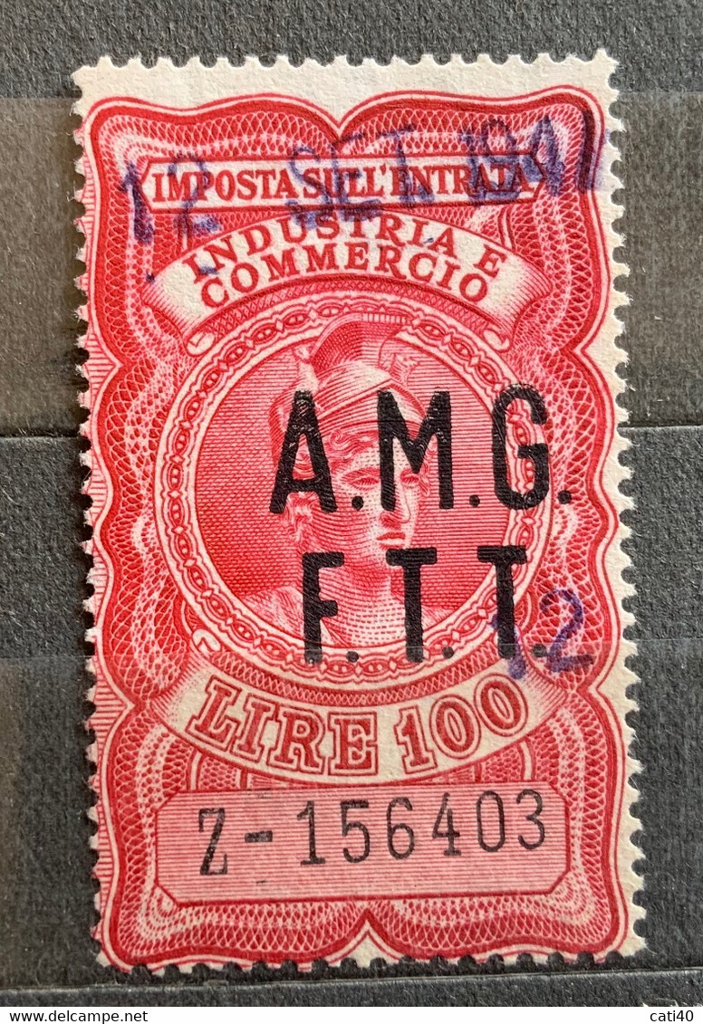 TRIESTE A - AMG FTT  -  ATTI AMMINISTRATIVI - LIRE 100 - Revenue Stamps