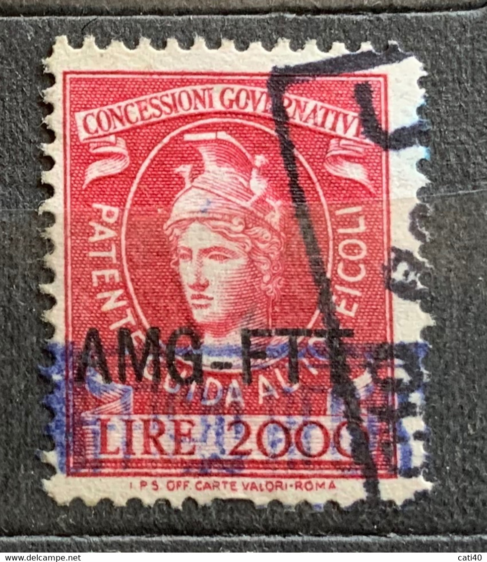 TRIESTE A - AMG FTT  -  MARCHE PER PATENTI L. 2000 - Revenue Stamps