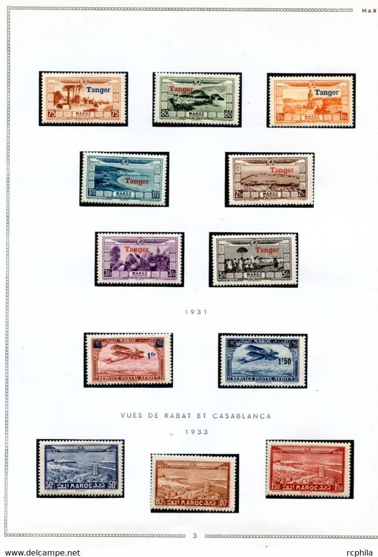 RC 23818 MAROC COTE 547€ N° ENTRE 1 / 123 COLLECTION DE POSTE AERIENNE QUASI COMPLETE NEUF * MH TB - Luchtpost