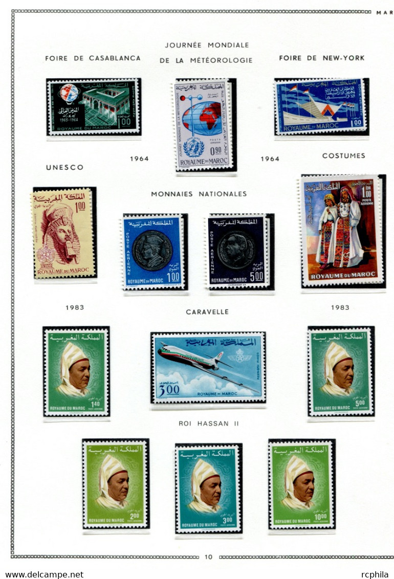 RC 23818 MAROC COTE 547€ N° ENTRE 1 / 123 COLLECTION DE POSTE AERIENNE QUASI COMPLETE NEUF * MH TB