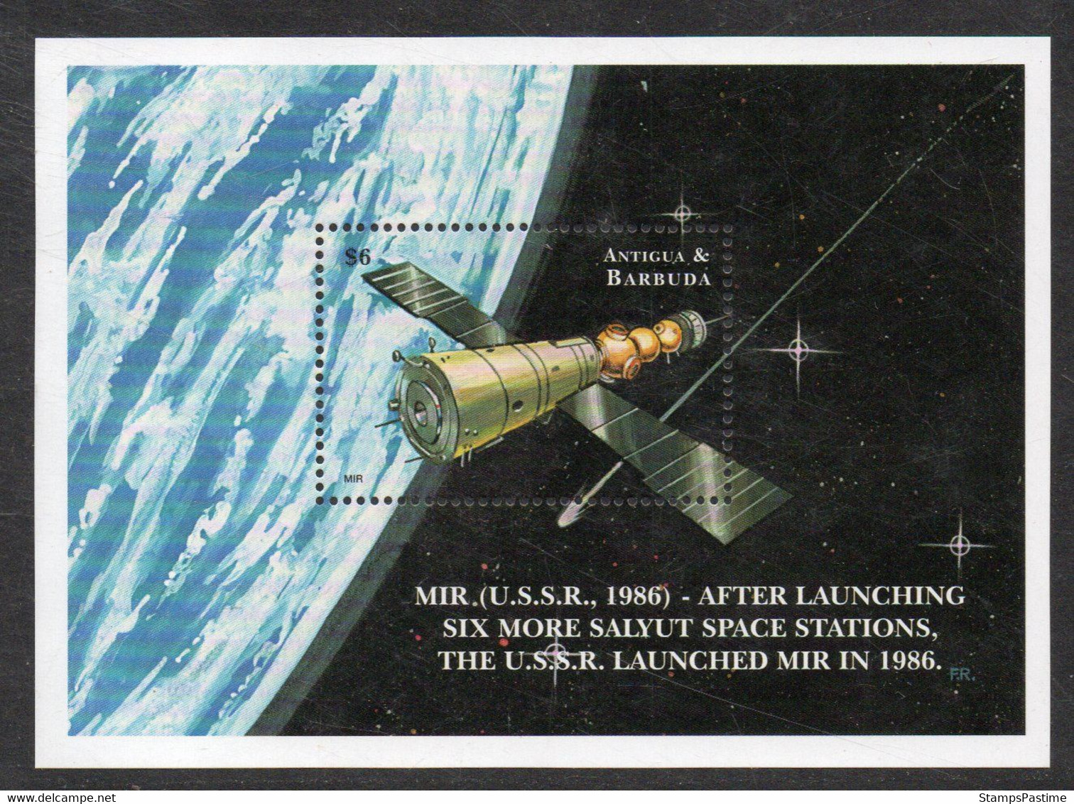 ANTIGUA & BARBUDA 4 BLOC X 14 Sellos Mint EXPLORACIÓN DEL ESPACIO = COHETES Año 1999 – Valorizados En Catálogo € 41,50 - Barbuda (...-1981)