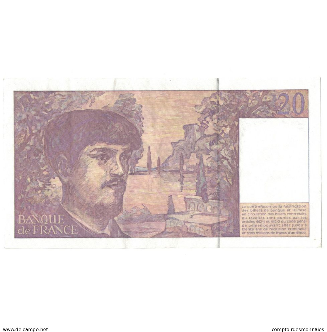 France, 20 Francs, Debussy, 1997, H.054, SPL, Fayette:66ter.02A54, KM:151i - 20 F 1980-1997 ''Debussy''