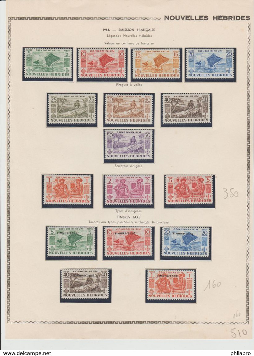 NOUVELLES  HEBRIDES COLLECTION  ENTRE 1956 & 1977   **MNH  On 28 Scans  Album Pages   Ref. GF - Autres & Non Classés