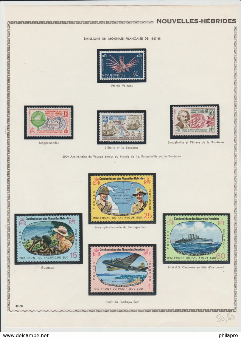 NOUVELLES  HEBRIDES COLLECTION  ENTRE 1956 & 1977   **MNH  on 28 Scans  album pages   Ref. GF