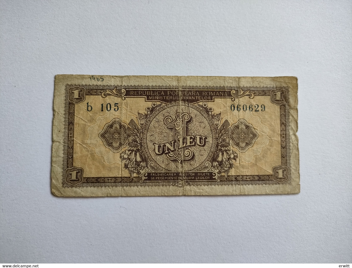 ROMANIA 1 LEU 1952 - Romania