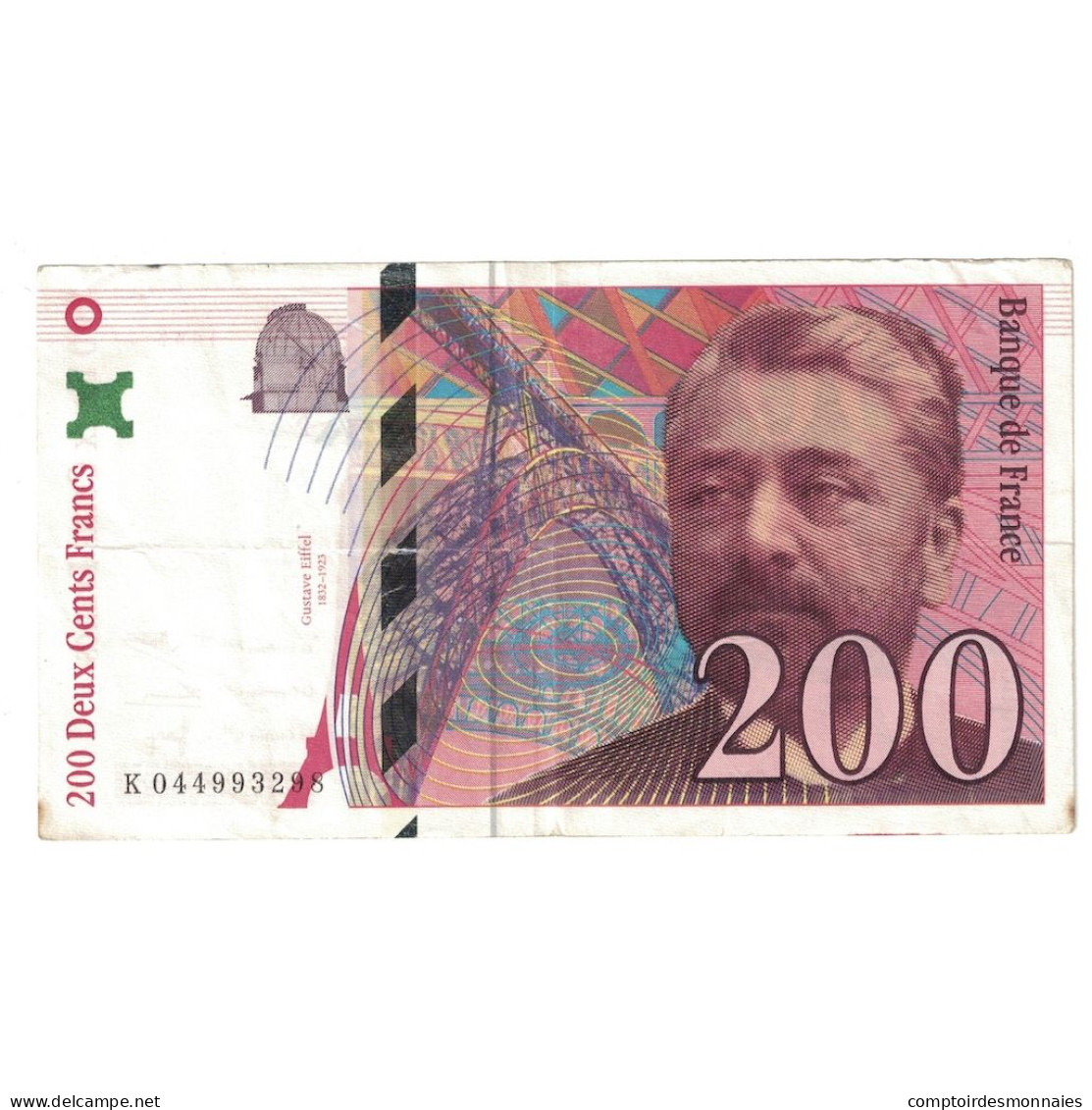 France, 200 Francs, Eiffel, 1997, K.044, TB+, Fayette:75.4a, KM:159b - 200 F 1995-1999 ''Eiffel''