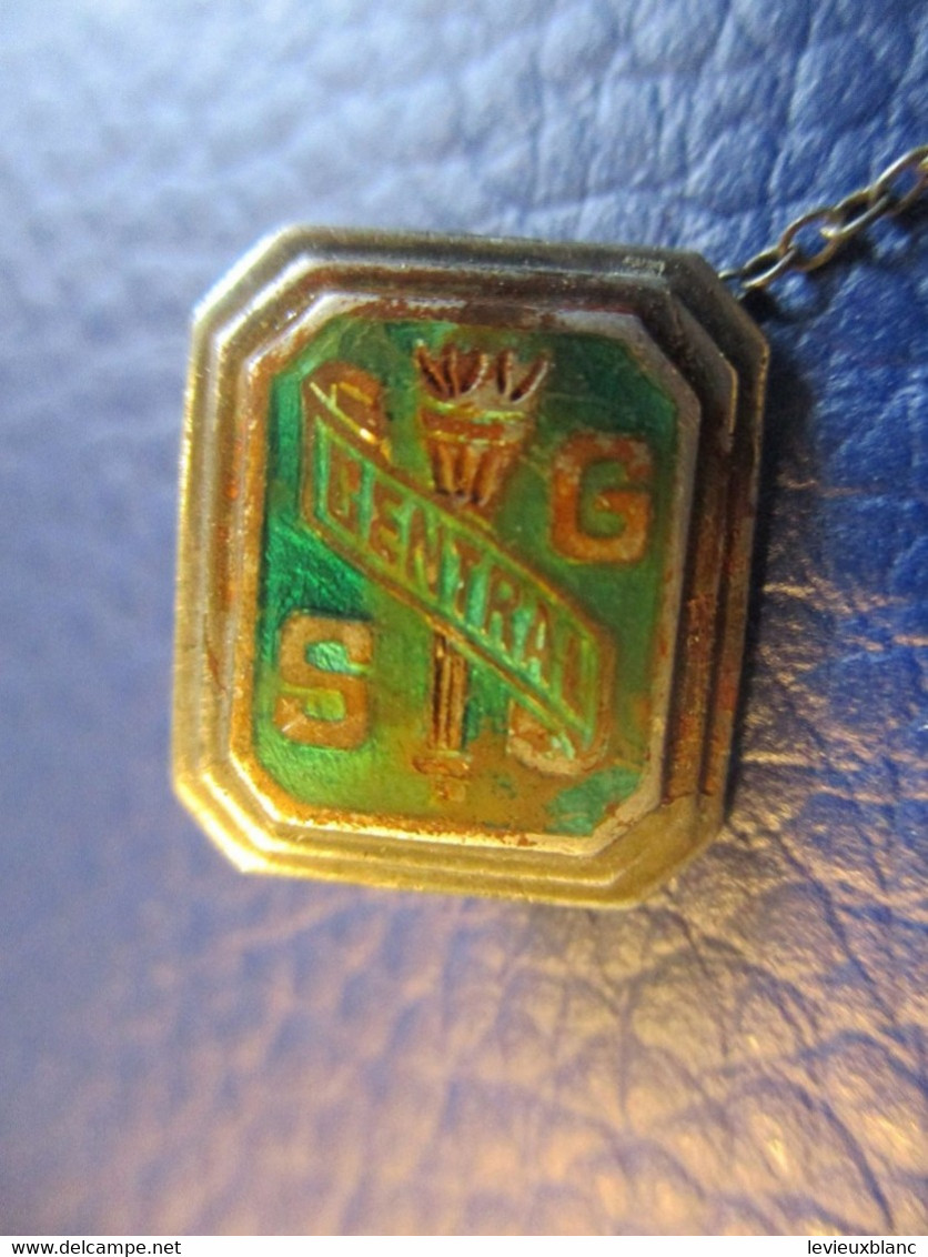 Petit Insigne  Ancien De Boutonnière/ PINKER'S /Sterling/Fermeture Avec Chaînette /Central/S G / Vers 1920-1950    INS56 - Sonstige & Ohne Zuordnung