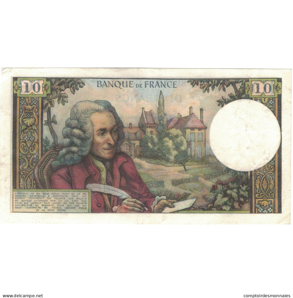 France, 10 Francs, Voltaire, 1967, R.308, SPL+, Fayette:62.25, KM:147c - 10 F 1963-1973 ''Voltaire''