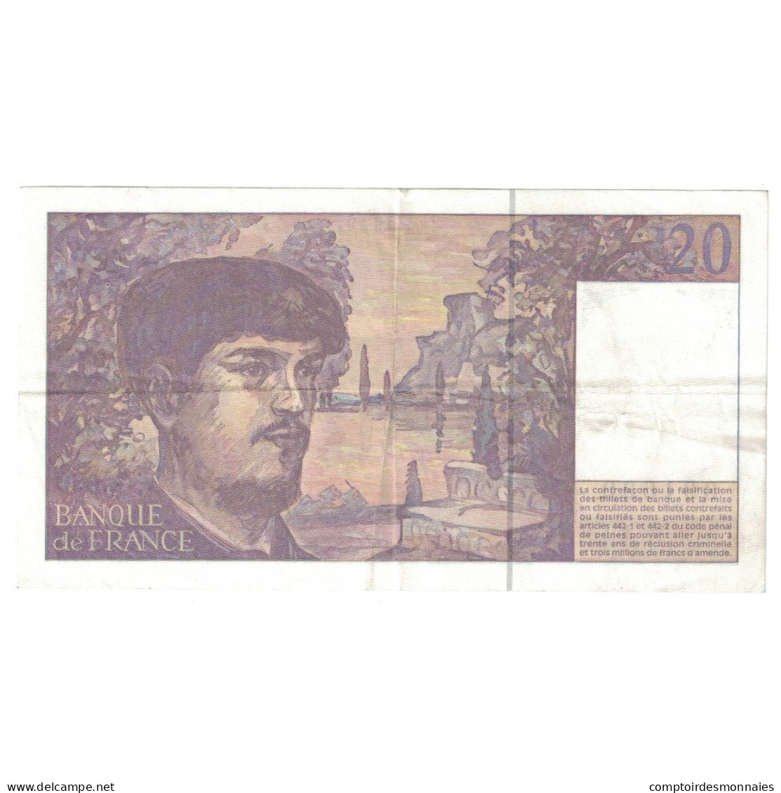 France, 20 Francs, Debussy, 1997, R.059, TTB+, Fayette:66TER.02A59, KM:151i - 20 F 1980-1997 ''Debussy''