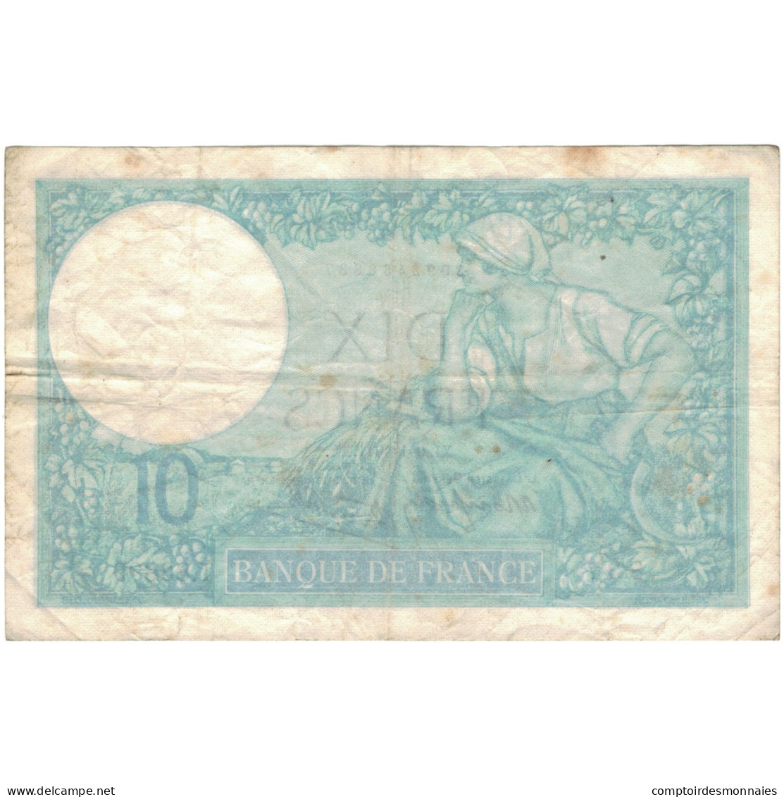 France, 10 Francs, Minerve, 1941, 837 T.83699, TB+, Fayette:7.27, KM:84 - 10 F 1916-1942 ''Minerve''