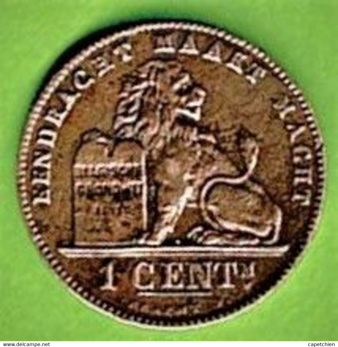 BELGIQUE / 1 CT / 1887 / LEGENDE EN FLAMAND - 1 Centime