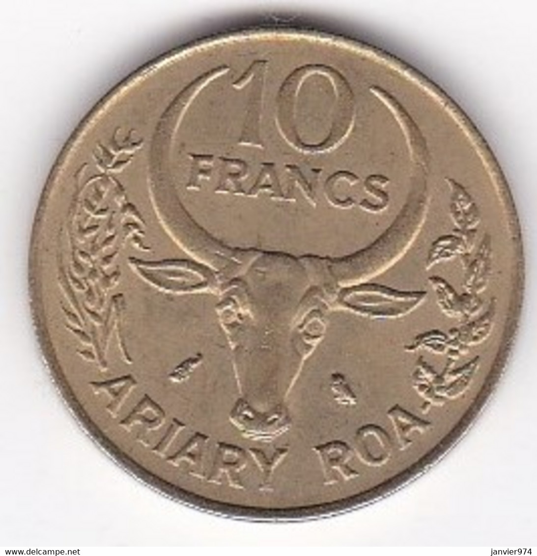 Madagascar 10 Francs 1989 , En Bronze Aluminium , KM# 11, Sup/XF - Madagaskar