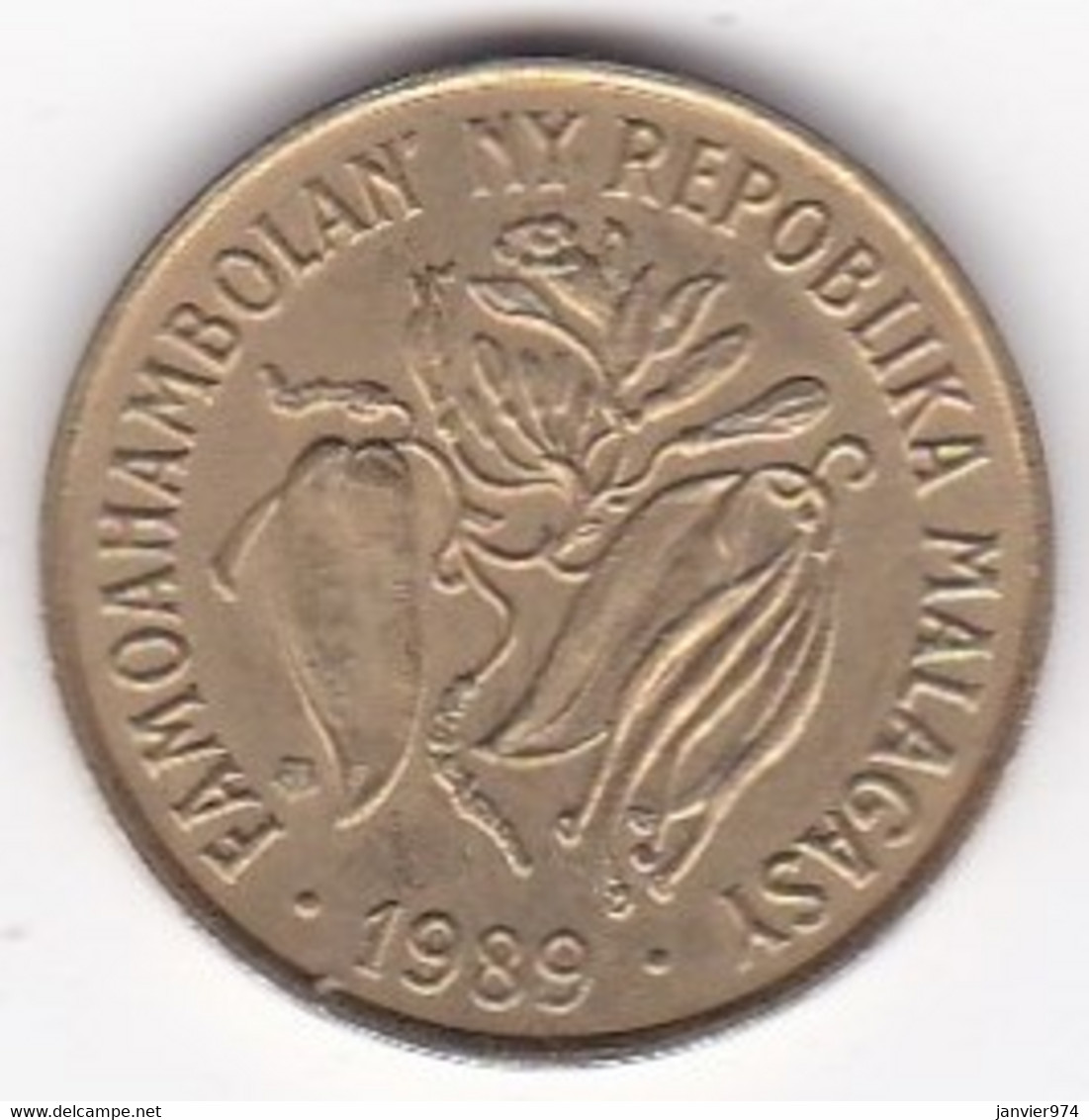 Madagascar 10 Francs 1989 , En Bronze Aluminium , KM# 11, Sup/XF - Madagascar