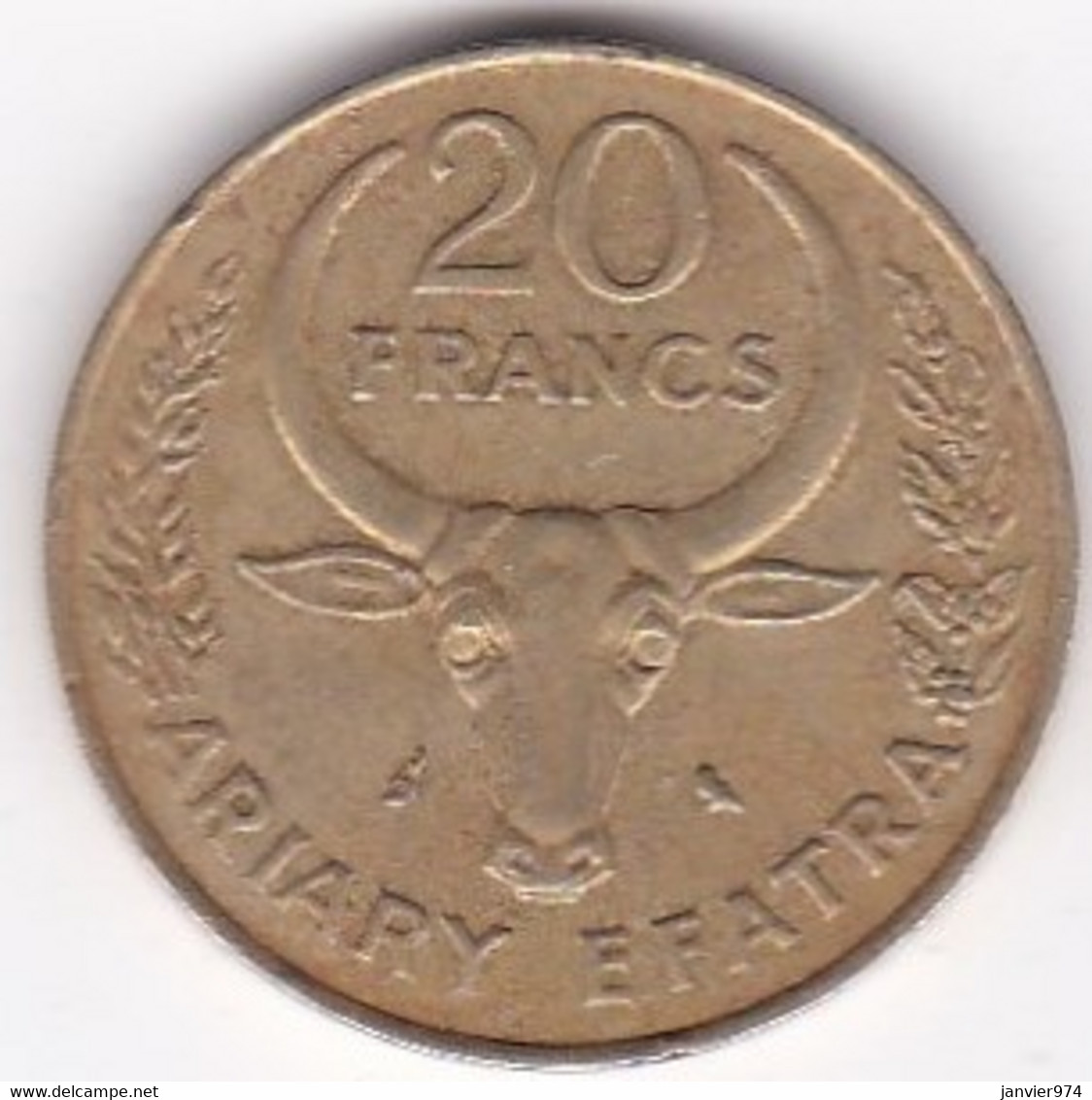 Madagascar 20 Francs 1989 , En Bronze Aluminium , KM# 12 - Madagascar