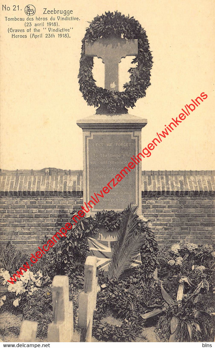 Graves Of The Vindictive Heroes - April 23rd 1918 - Zeebrugge - Zeebrugge