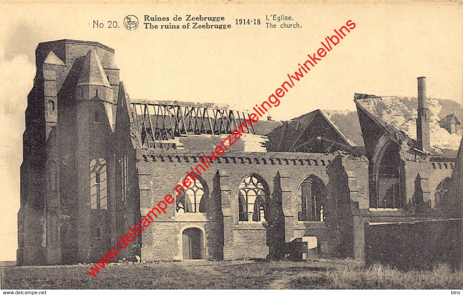 The Ruins Of Zeebrugge 1914-18 - The Church - Zeebrugge - Zeebrugge