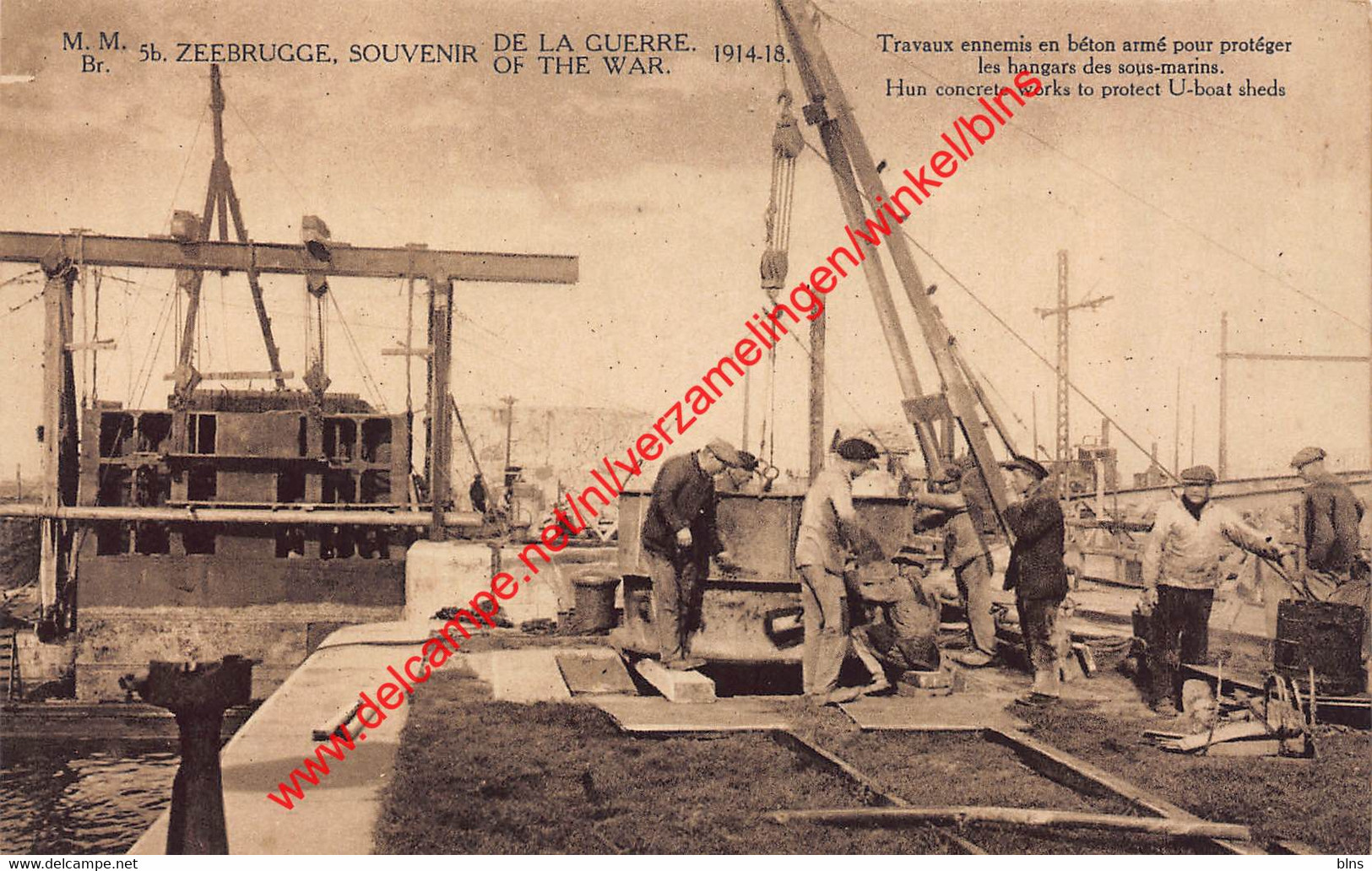 Hun Concrete Works To Protect U-boat Sheds - 1914-1918 - Zeebrugge - Zeebrugge