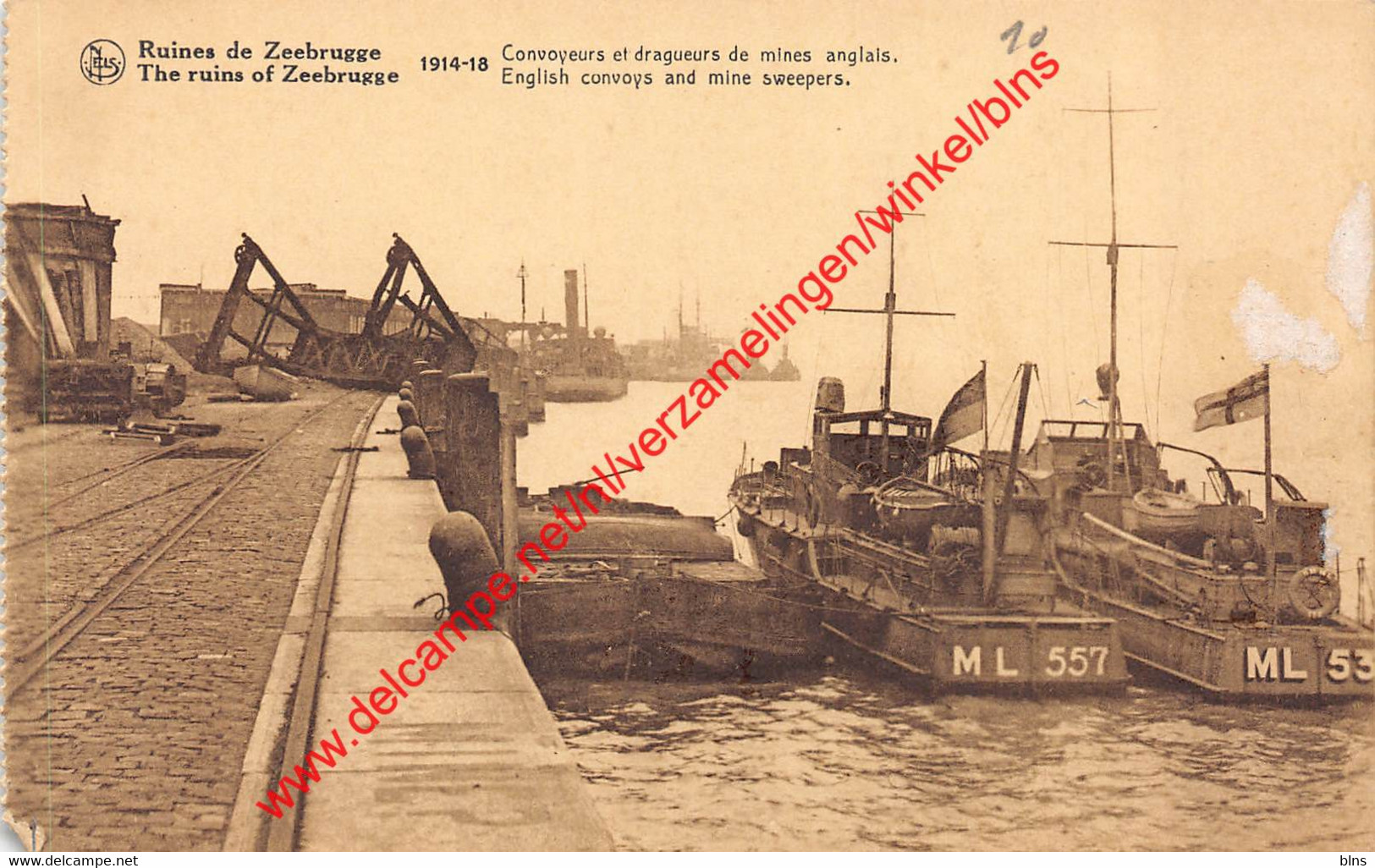 English Convoys And Mine Sweepers - Convoyeurs Et Dragueurs De Mines Anglais - Zeebrugge - Zeebrugge
