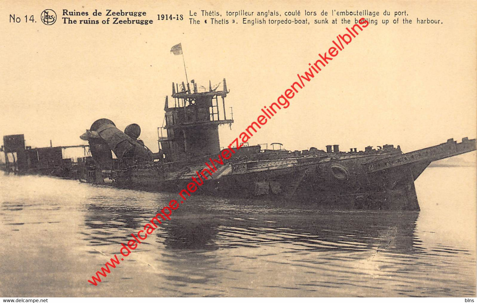 The Thetis English Torpedo-boat Sunk At The Bottling Up Of The Harbour - Zeebrugge - Zeebrugge