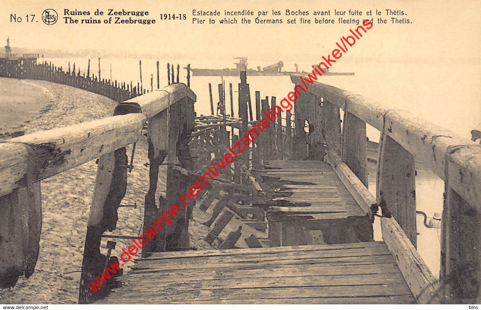 Pier To Which The Germans Set Fire Before Fleeing And The Thetis- 1914-1918 - Zeebrugge - Zeebrugge