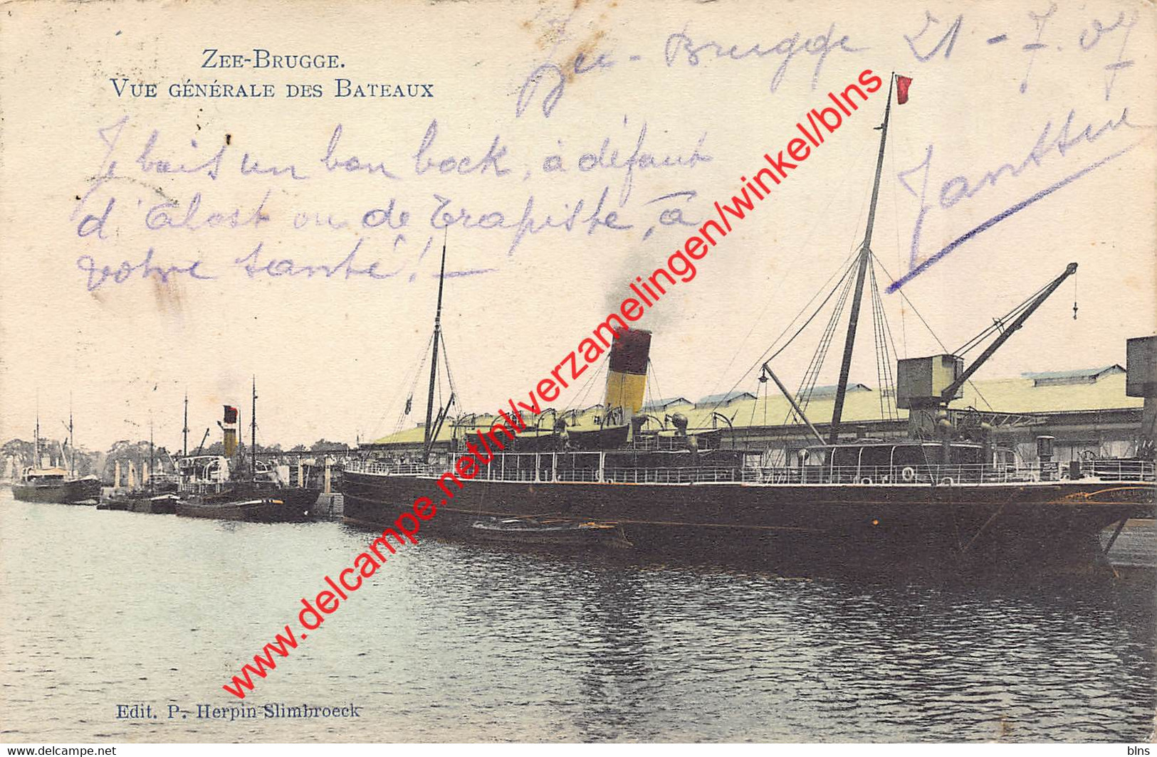 Vue Générale Des Bateaux - 1907 - Zeebrugge - Zeebrugge