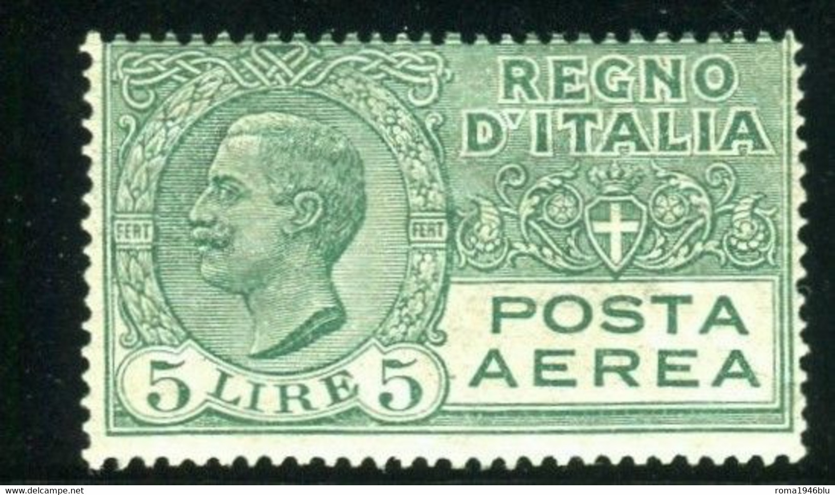 REGNO 1926-28 POSTA AEREA SOP.TI 5 L. ** MNH - Luchtpost