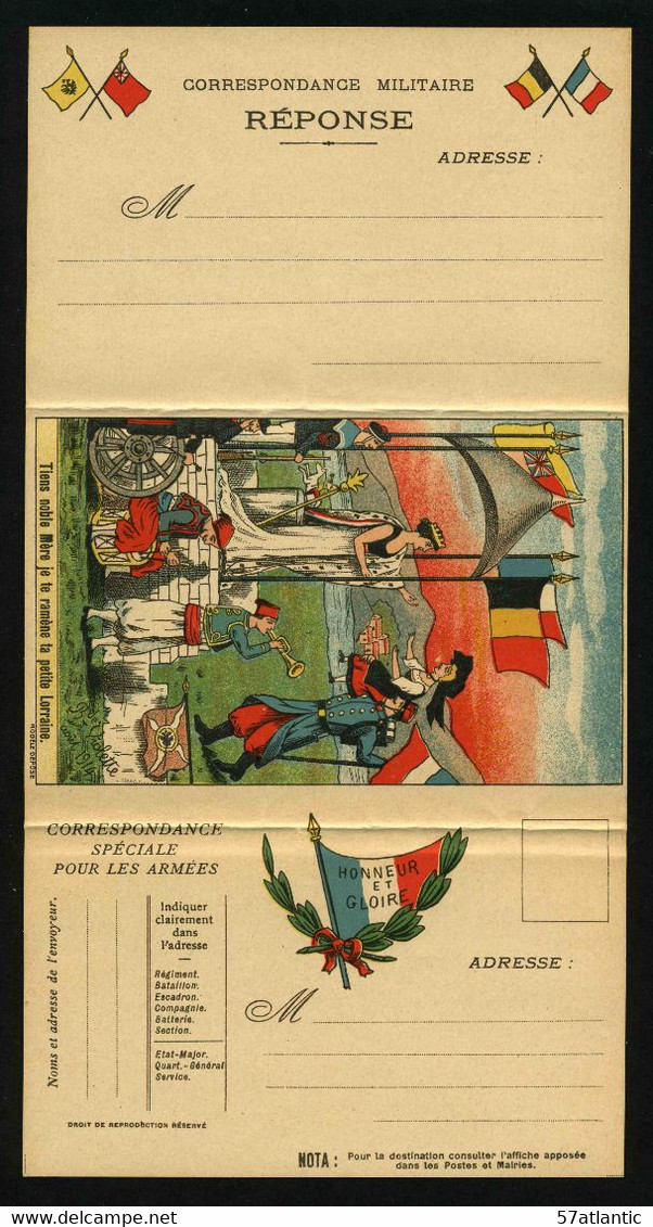 FRANCE - CORRESPONDANCE MILITAIRE - CARTE ILLUSTREE 3 VOLETS - 1914 - NEUVE - Sonstige & Ohne Zuordnung