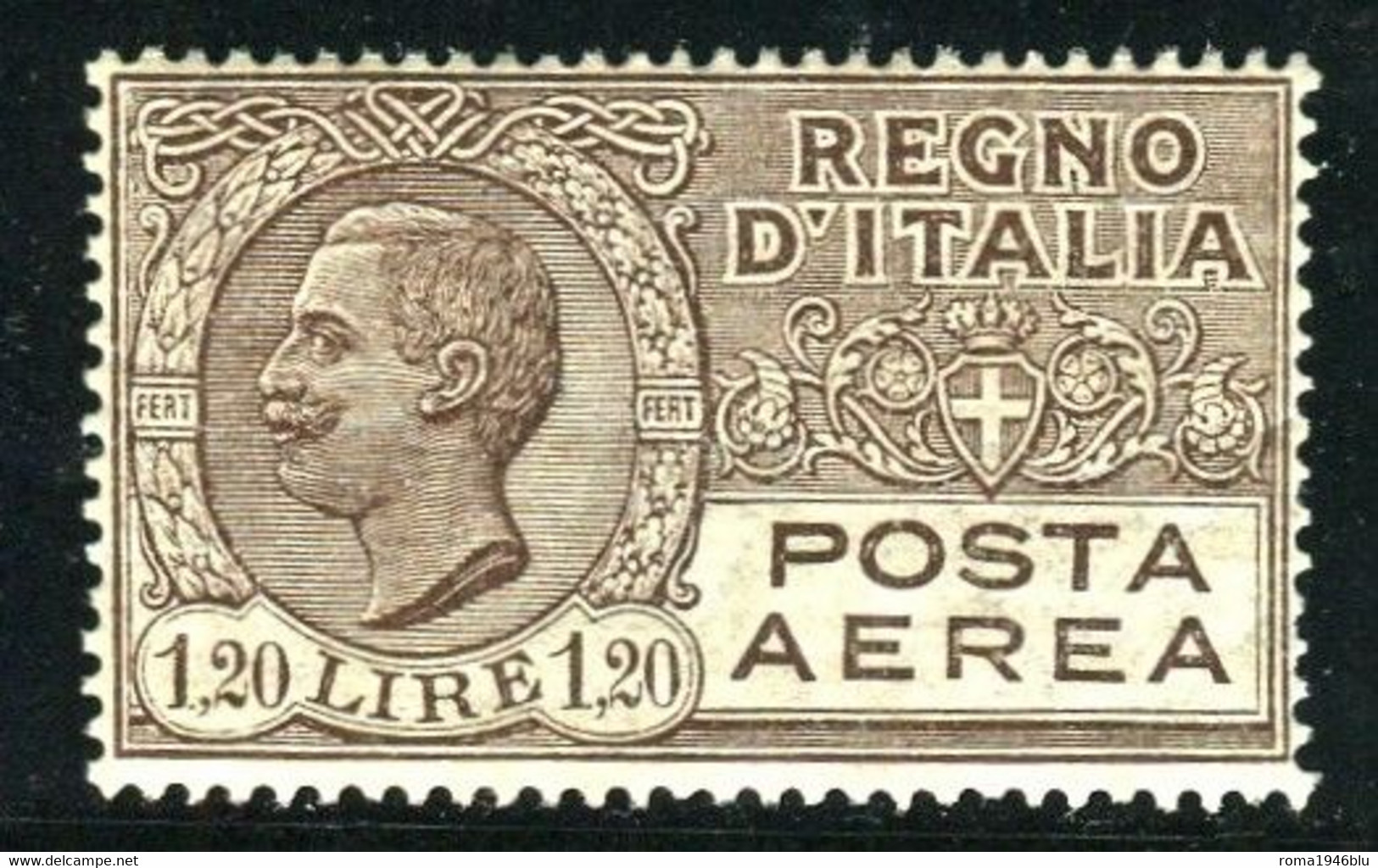 REGNO 1926-28 POSTA AEREA SOP.TI 1,20 L. ** MNH - Luftpost