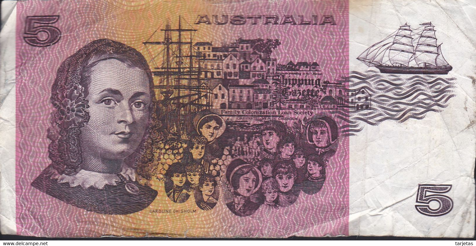 BILLETE DE AUSTRALIA DE 5 DOLLARS AÑOS 1966-72   (BANKNOTE) - 1966-72 Reserve Bank Of Australia