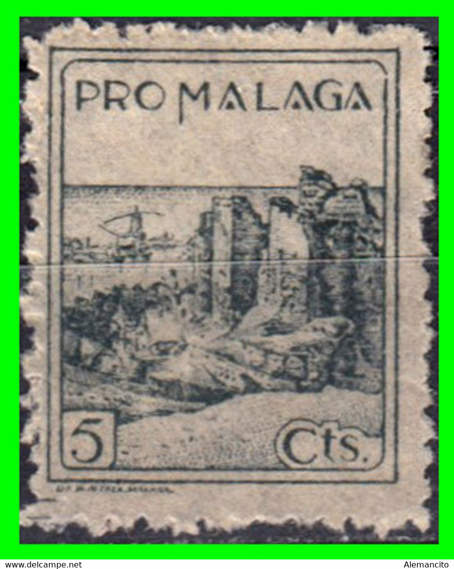 BENEFICENCIA MUNICIPAL - PRO MALAGA - 5 CTS - CORREOS - Oorlogstaks