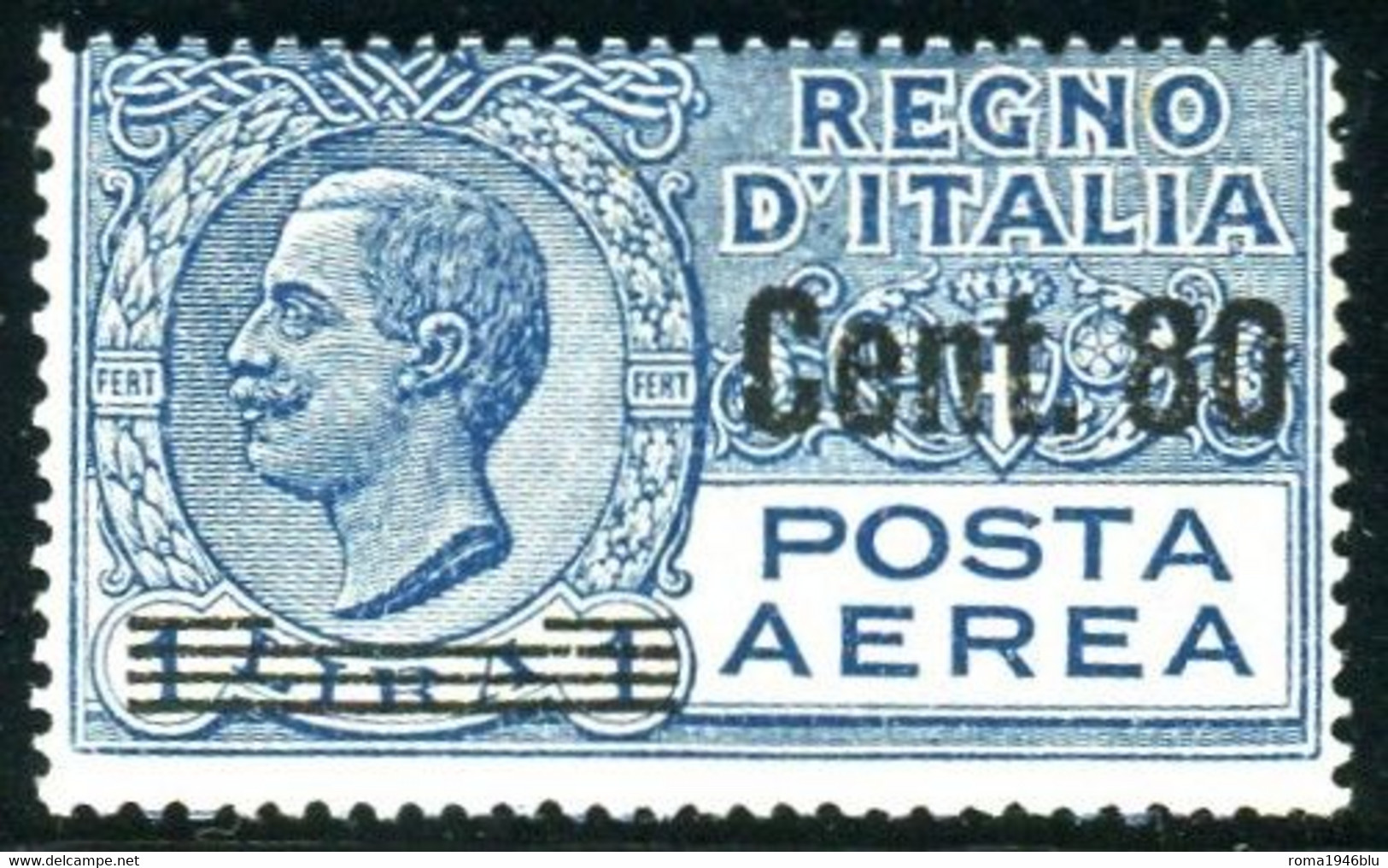 REGNO 1927 POSTA AEREA SOP.TI 80 C. SU 1 L.  ** MNH - Airmail