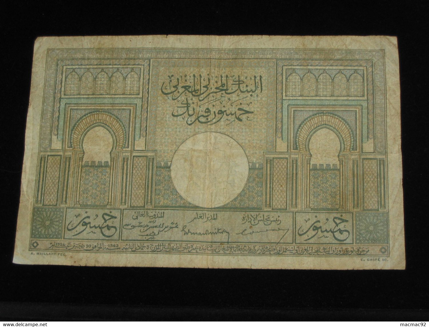 Maroc - 50 Cinquante Francs 1947-  Banque D'état Du Maroc   **** EN ACHAT IMMEDIAT **** - Marocco