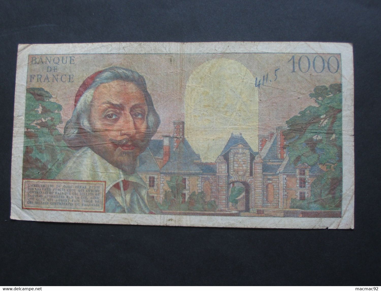 1000 Mille Francs RICHELIEU 6-12-1956   **** EN ACHAT IMMEDIAT **** - 1 000 F 1953-1957 ''Richelieu''