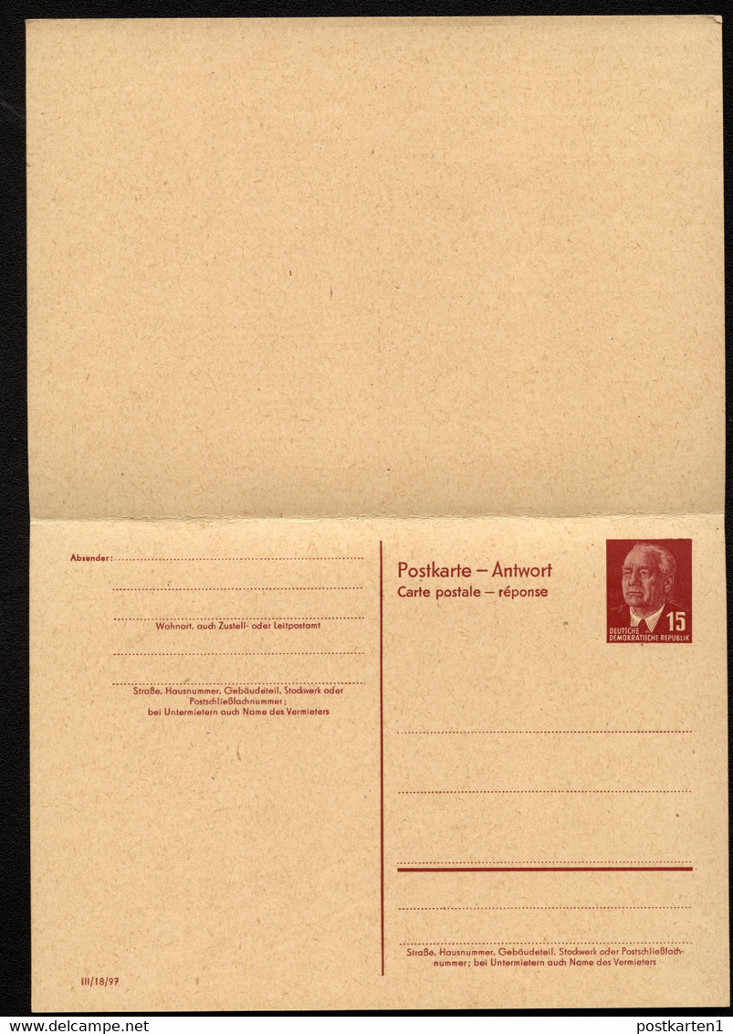 Postkarte Mit Antwort P55 Postfrisch Feinst 1953 Kat.40,00 € - Cartes Postales - Neuves