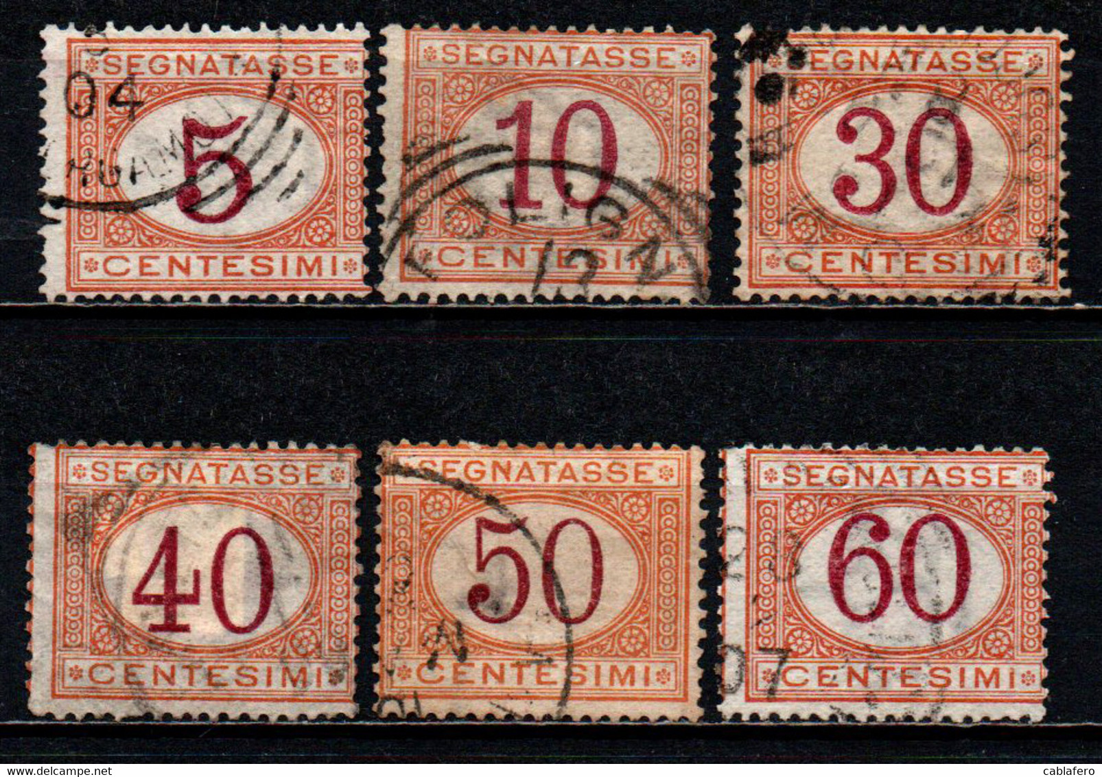 ITALIA REGNO - 1890 - CIFRE AL CENTRO - USATI - Postage Due