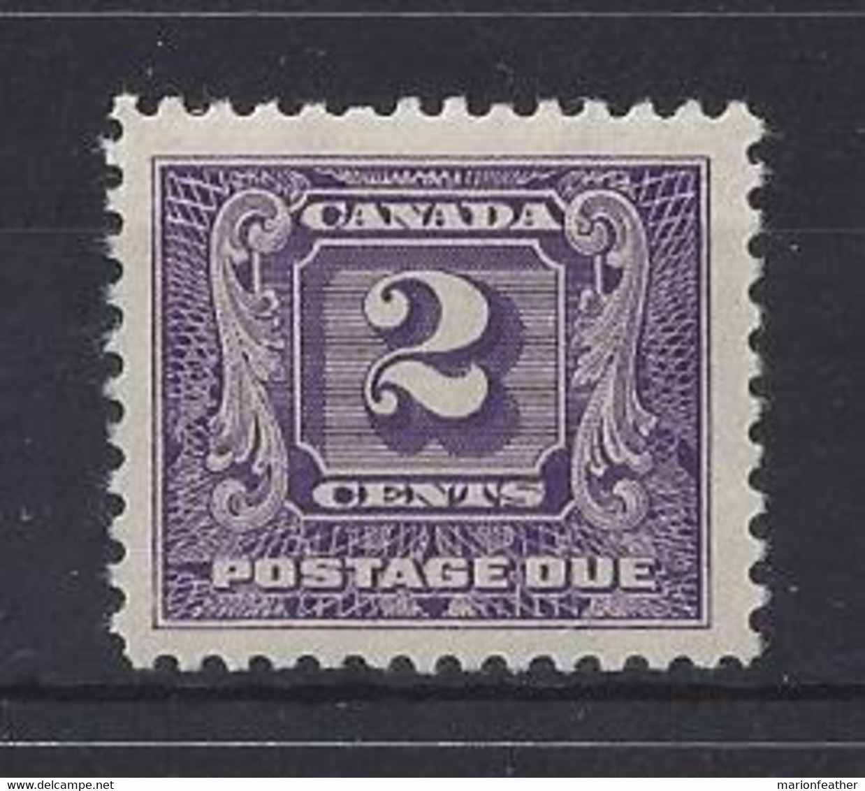 CANADA.....KING GEORGE V..(1910-36.).....POSTAGE- DUE......2c......SGD10.......(CAT.VAL.£7.50.)......MH... - Strafport