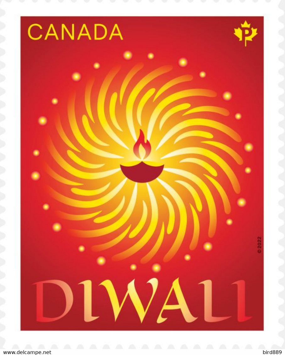 2022 Canada Diwali Single Stamp From Booklet MNH - Sellos (solo)