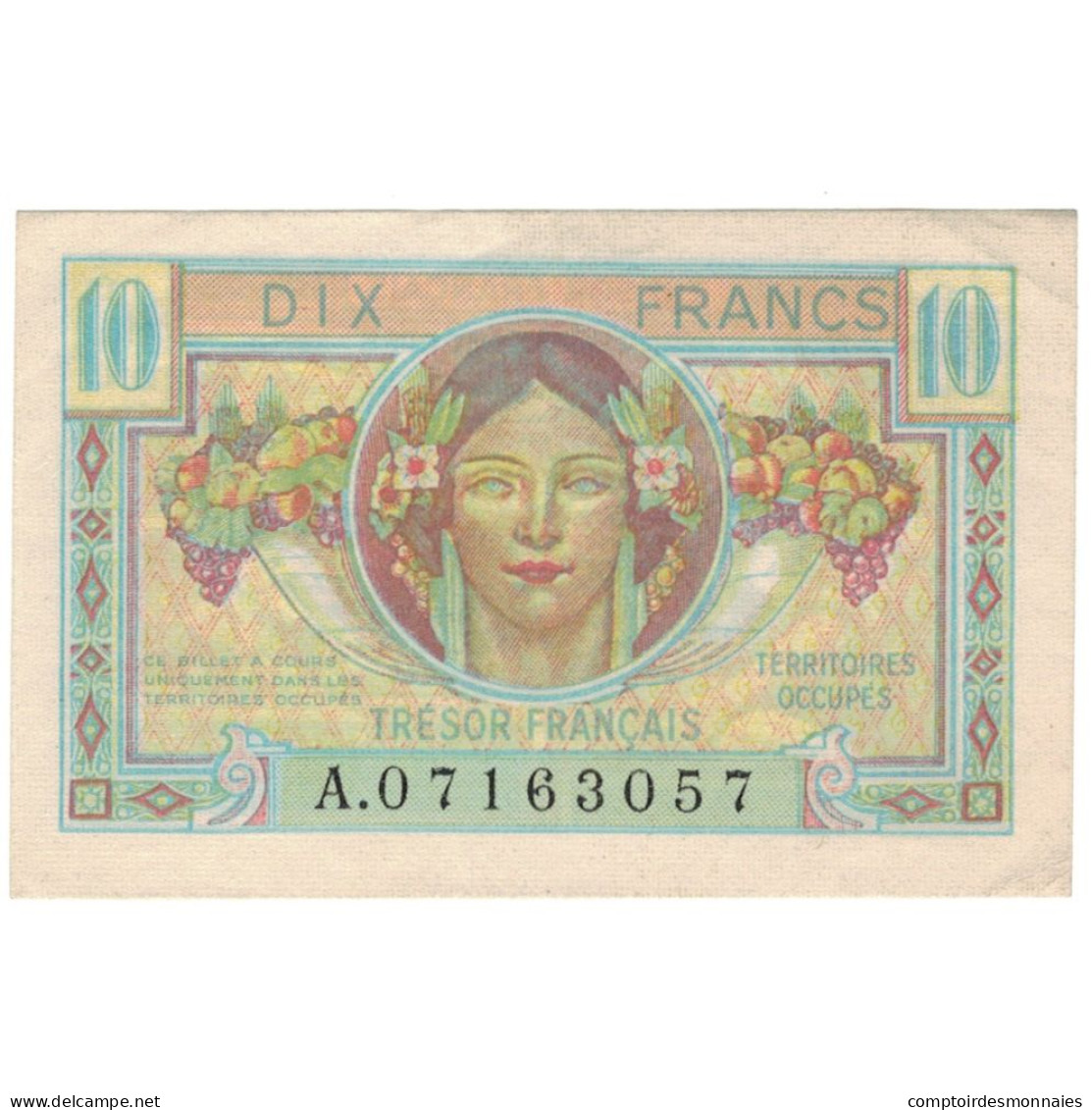 France, 10 Francs, 1947 Trésor Français, 1947, A.07163057, SUP+, Fayette:vF - 1947 Franse Schatkist