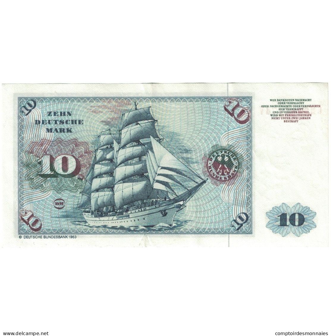 Billet, République Fédérale Allemande, 10 Deutsche Mark, 1980, 1980-01-01 - 10 Deutsche Mark