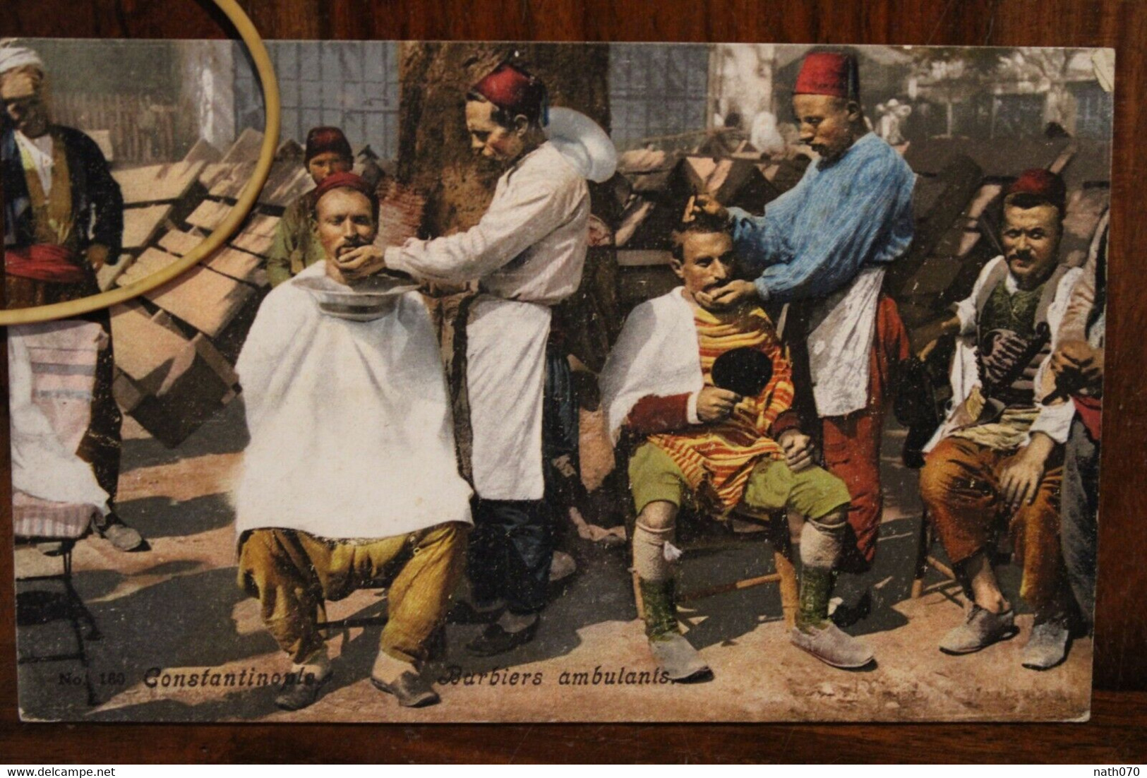 AK 1910 CPA PERA Barbiers Ambulants LEVANT Turkey Empire Ottoman Turkish - Turkey