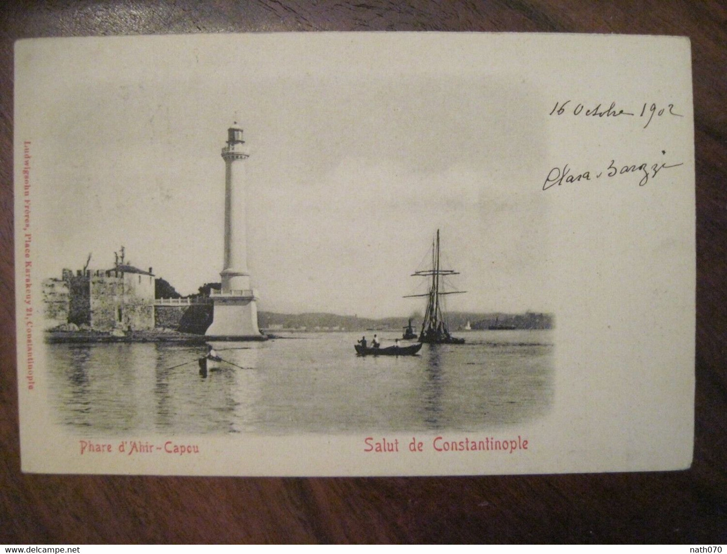 AK 1902 CPA Turkei Phare D' Ahir Capou Gruss Aus LEVANT Italia Padova Tad 15 - Turquie