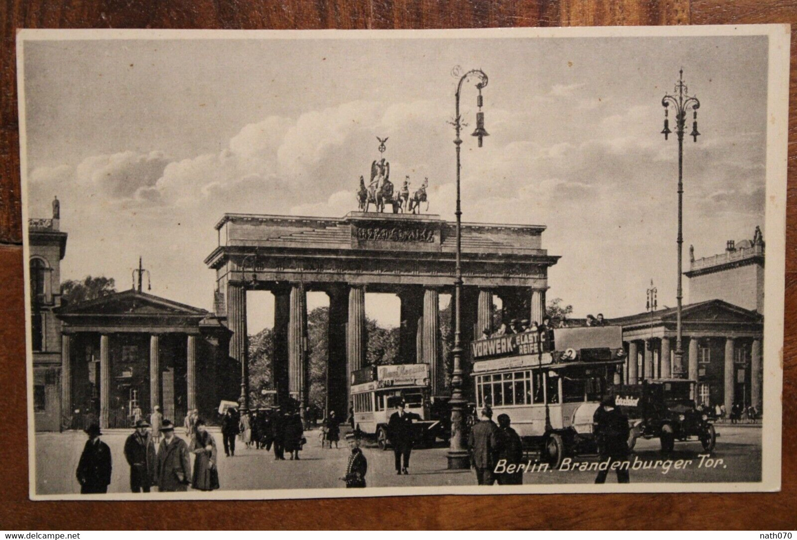 AK CPA 1902 Berlin Brandenburger Tor Dt Reich Autobus - Porta Di Brandeburgo