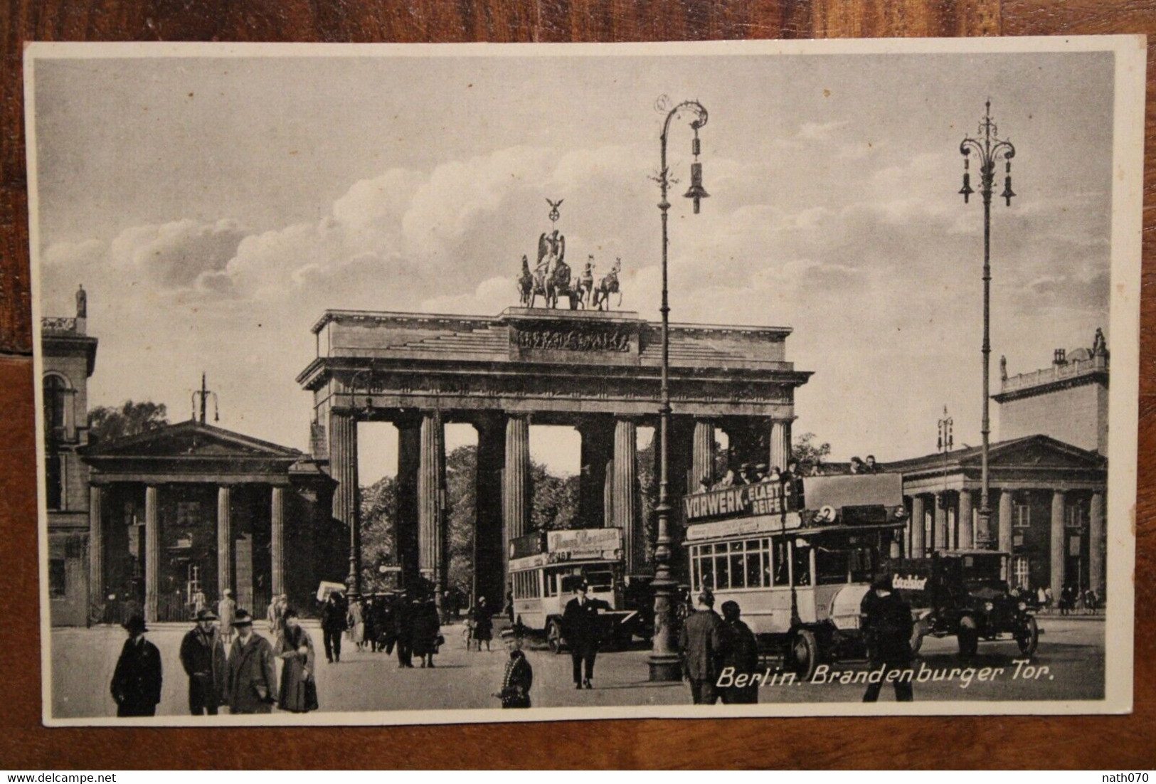 AK CPA 1902 Berlin Brandenburger Tor Dt Reich Autobus - Porte De Brandebourg