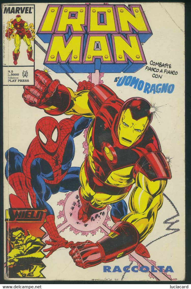 IRON MAN E L'UOMO RAGNO RACCOLTA N.5 EDIZIONI PLAY PRESS 1990 - Super Héros