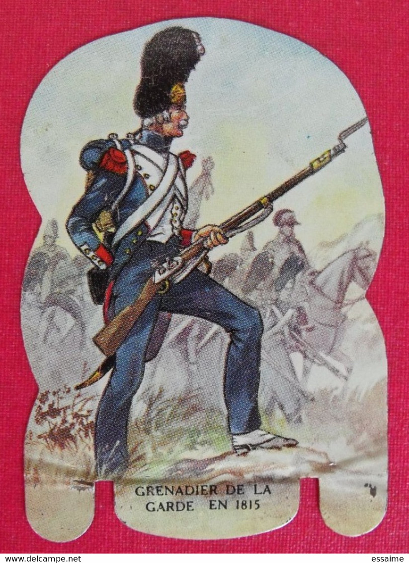 Plaque Découpée Soldats De L'empire Offerte Par Les Fromages Mère Picon. Vers 1960. N° 47. Napoléon - Tin Signs (after1960)