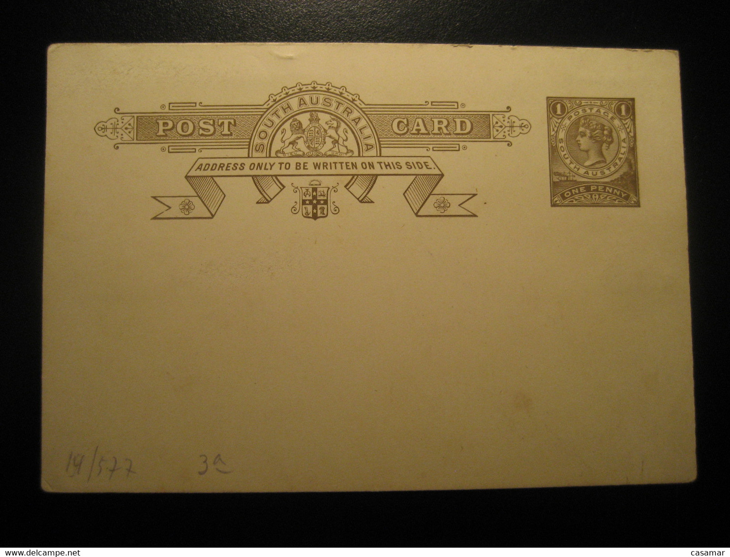 1 Penny SOUTH AUSTRALIA Post Card Postal Stationery Card - Lettres & Documents