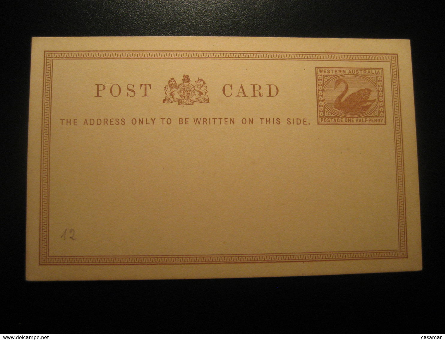 1 1/2 Penny Swan WESTERN AUSTRALIA Post Card Postal Stationery Card - Covers & Documents