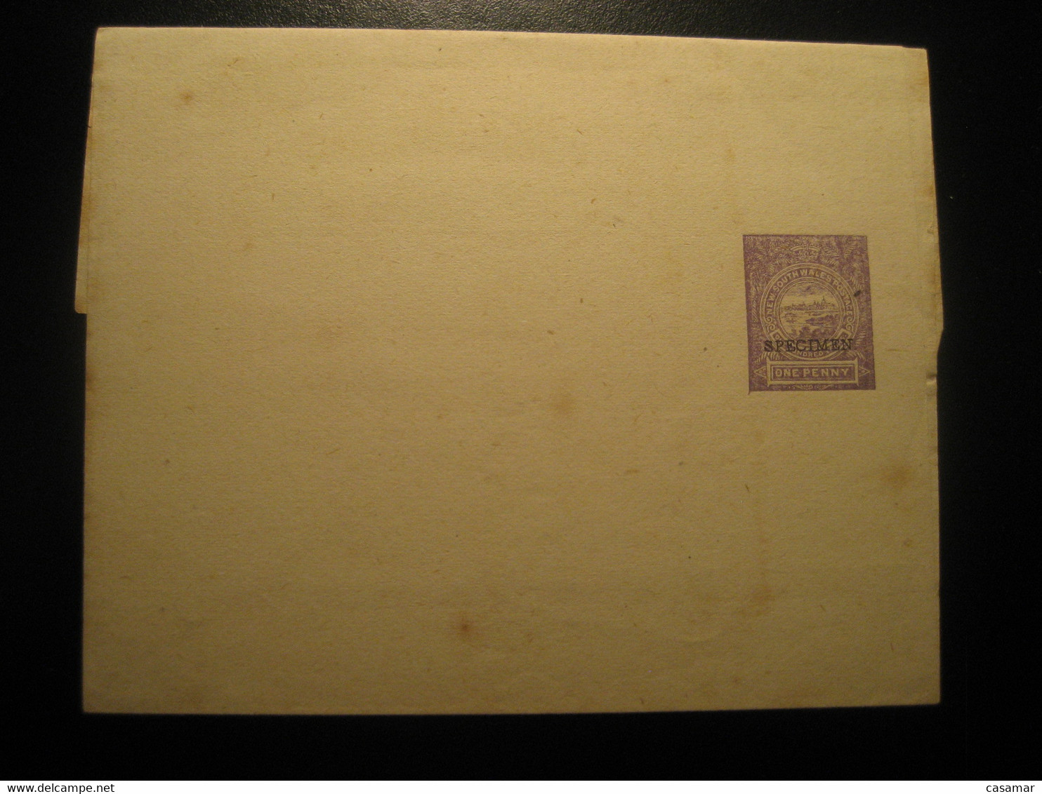 SPECIMEN Overprinted 1 Penny NEW SOUTH WALES Wrapper AUSTRALIA Postal Stationery Cover - Storia Postale