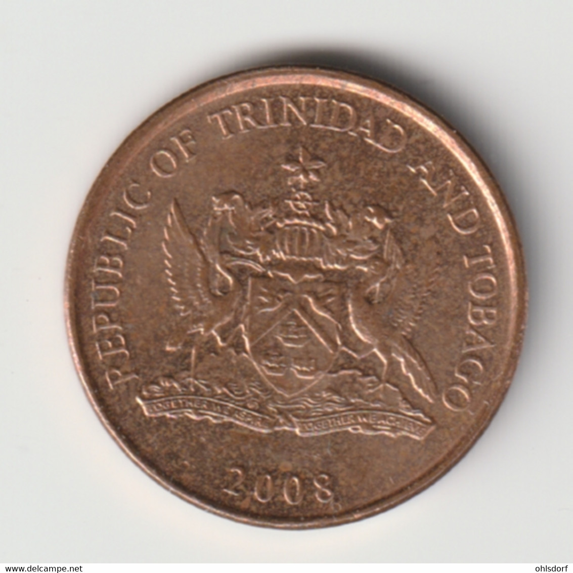 TRINIDAD & TOBAGO 2008: 1 Cent, KM 29 - Trinidad & Tobago